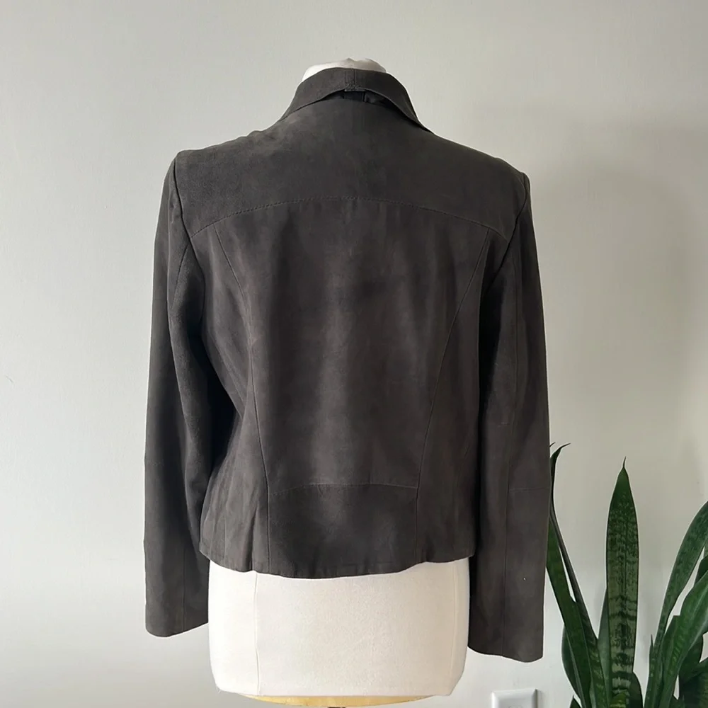 Superdry Grey Suede Cascade Jacket Size XL NWT - Picture 3 of 5